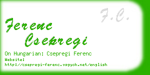 ferenc csepregi business card